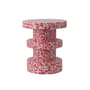 Hocker Bit Stack plastikmaterial rot / Beistelltisch - 100% Recycling-Kunststoff / Ø 36 cm - Normann Copenhagen