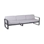 Canapé de jardin 3 places Bellevie métal tissu blanc gris / L 235 cm - Tissu blanc grisé - Fermob