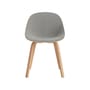 Gepolsterter Stuhl Mat faser grau / Hanf - Buchenfurnier Füße - Normann Copenhagen