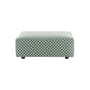 Pouf d'extérieur Plastics OUTDOOR x Liberty tissu vert / 88 x 88 x H 30 cm - Kartell