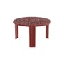 Table basse T-Table Basso plastique rouge / Ø 50 x H 28 cm - Kartell