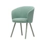 Gepolsterter Sessel Mikado textil grün / Füße Metall - Vitra