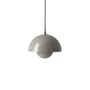 Pendelleuchte Flowerpot VP10 metall grau / Ø16 cm - By Verner Panton, 1969 - &tradition