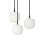 Pendelleuchte Rime glas schwarz / 3 Kugeln – Ø 18 cm - Muuto