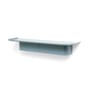Scaffale Korpus Large metallo blu verde / 7 ganci - L 90 x P 25 x H 14 cm / Alluminio - Hay