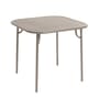 Week-end Bistrot Square table metal beige / 85 x 85 cm - Aluminium - Petite Friture