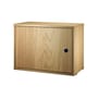 Cassettiera  legno naturale / 1 Porta a battente - L 58 x P 30 x H 42 cm - String Furniture