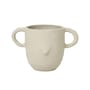Mus Large Flowerpot ceramic beige / Sandstone - H 12 cm - Ferm Living