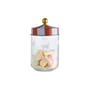 hermetisch verschließbares Glas Circus metall glas rot weiß transparent / 100 cl - Glas & Metall - Alessi
