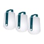 Lot de 3 lampes extérieurs sans fil rechargeables Balad métal bleu / H 13,5 cm - Fermob