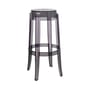 Stapelbarer Barhocker Charles Ghost plastikmaterial grau 75 cm - Kartell