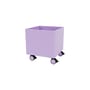 Colour Box I Storage chest on wheels wood purple / 35.4 x 35.4 x H 37.8 cm - MONTANA