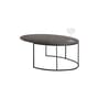 Table basse Slim Irony Ovale métal noir / 70 x 42 H 29 cm - Zeus