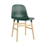 Chaise Form plastique vert / Pied chêne - Normann Copenhagen