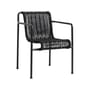 Palissade Cord Dining chair textile black / Rope Recycled fabric - Hay