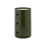 Rangement Componibili New Big plastique vert / 3 tiroirs - Ø 42 x H 69,5 cm - Kartell