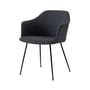 Fauteuil rembourré Rely HW35 tissu noir - &tradition