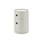 Rangement Componibili New Big plastique blanc / 2 tiroirs - Ø 42 x H 61,5 cm - Kartell