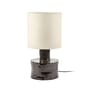 Catherine Table lamp ceramic black / Sandstone & fabric - Ø 25 x H 47 cm - Serax