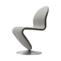 Sedia imbottita 123 tessuto grigio beige Panton 1973 - In esclusiva web - Verpan