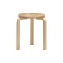 60 Stackable stool natural wood / 3 legs - Artek + Marimekko, 90th anniversary limited edition - ARTEK