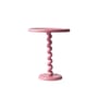 Table d'appoint Twister métal rose / Ø 46 x H 56 cm - Fonte aluminium - POLSPOTTEN