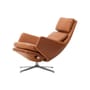 Fauteuil pivotant Grand Relax cuir marron / Pivotant & inclinable - Vitra