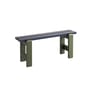 Panchina Weekday Duo legno blu multicolore verde / L 111 cm - Legno - Hay