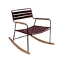 Rocking chair Surprising métal violet / teck - Fermob