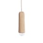 Sospensione Luce Long legno naturale / Ø 6 x H 19 cm - Hartô