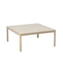 Tavolino Workshop materiale plastico grigio legno naturale / 86 x 86 x H 38 cm - Linoleum - Muuto