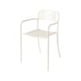 Patio Lames Stackable armchair metal white / Lattes - Tolix