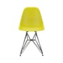 Stuhl RE DSR - Eames Plastic Side Chair plastikmaterial gelb / (1950) - Beine schwarz / recycelt - Vitra