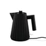 Plissé Electric kettle plastic material black / 1 L - UK version - Alessi