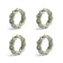 Braid Napkin ring plastic material grey / Set of 4 - Polyresin - & klevering
