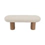 Gepolsterte Bank Popa textil beige / L 132,5 cm - NV GALLERY