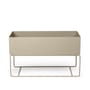 Plant Box Large Standing flowerpot metal beige / L 77 x H 45 cm x Depth. 34 cm - Ferm Living