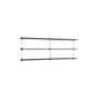 Regal Wall Shelving – ws.65.2 holz braun / B 162 x H 65 cm x Prof. 17,5 cm - MOEBE