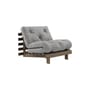 Liege Roots holz grau / Liege & Beistellbett - 3 Positionen / Struktur Braun - KARUP DESIGN