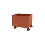 Colour Box II Storage chest on wheels wood orange / 46.8 x 35.4 x H 37.8 cm - MONTANA