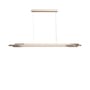 Suspension ORG Horizontal Medium verre blanc / LED - L 160 cm - DCW éditions