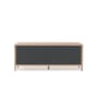Anrichte Gabin metall holz grau / L 122 cm - Eiche & Lochblech - Hartô