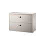 Caisson / 2 tiroirs - L 58 x P 30 x H 42 cm - String Furniture