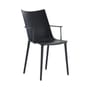 Chaise H.H.H plastique noir / Soft touch - Recyclé - Kartell