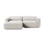 Ecksofa Develius C textil beige / 3-Sitzer - L 220 cm / Dormeuse links - &tradition