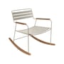 Rocking chair Surprising métal beige / teck - Fermob