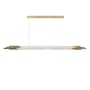 Suspension ORG Horizontal Large verre blanc / LED - L 200 cm - DCW éditions