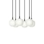 Suspension Rime verre / 6 globes - Ø 12 cm - Muuto