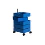 Caisson à roulettes 360° bleu / 5 tiroirs - 35 x 46 cm x H 60 cm - Magis