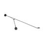Applique Aaro LED métal noir / L 155 cm - Bras mobile - DCW éditions